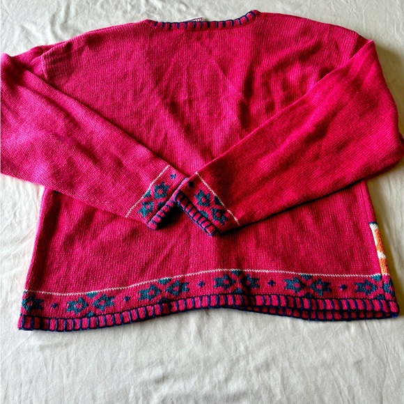 Nuovo Vintage 90s Southwestern Aztec Print Cardigan Sweater - Medium - Picture 5 of 11
